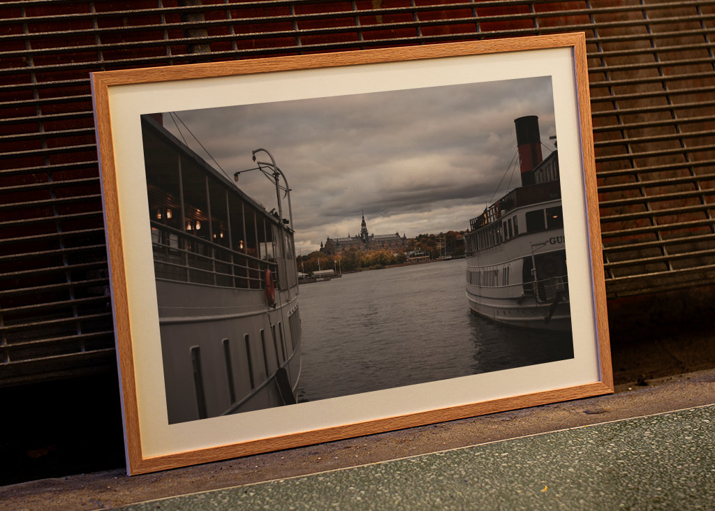 Between the ships in Stockholm