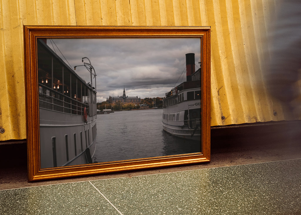 Between the ships in Stockholm