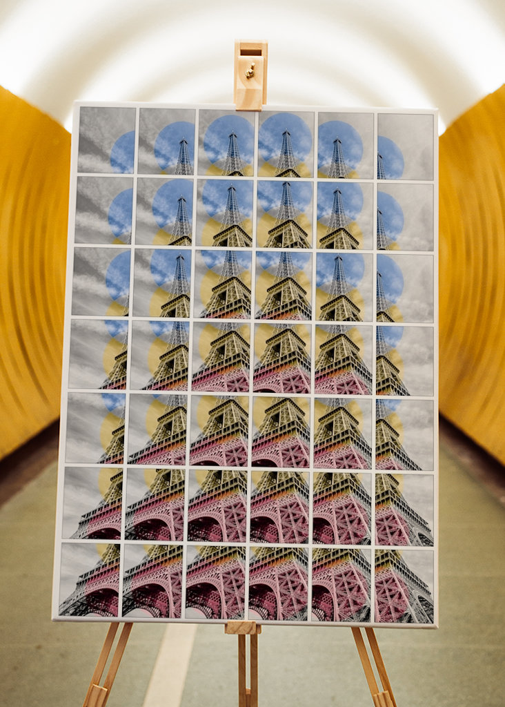 Tour Eiffel, mosaïque pop