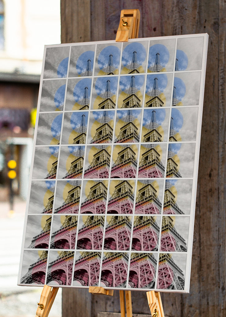 Tour Eiffel, mosaïque pop