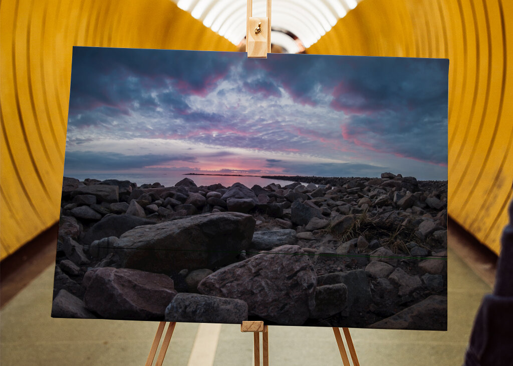 Tramonto sulla costa di Varberg