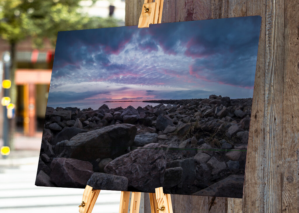 Tramonto sulla costa di Varberg