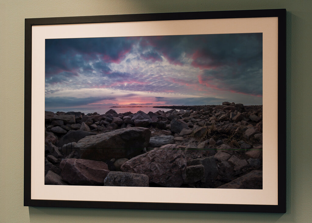 Tramonto sulla costa di Varberg
