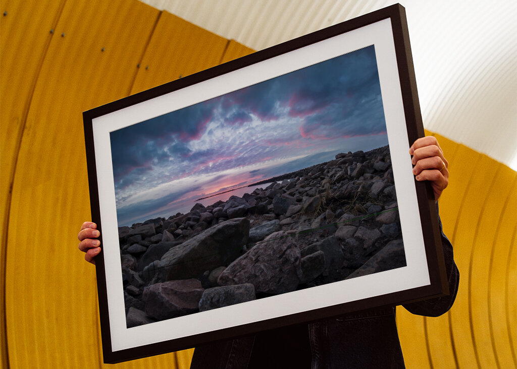 Tramonto sulla costa di Varberg