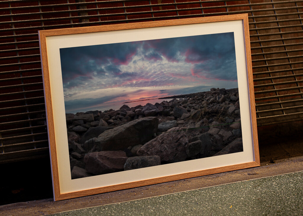 Tramonto sulla costa di Varberg