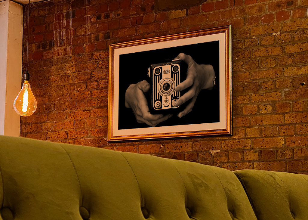 černobílý fotoaparát vintage