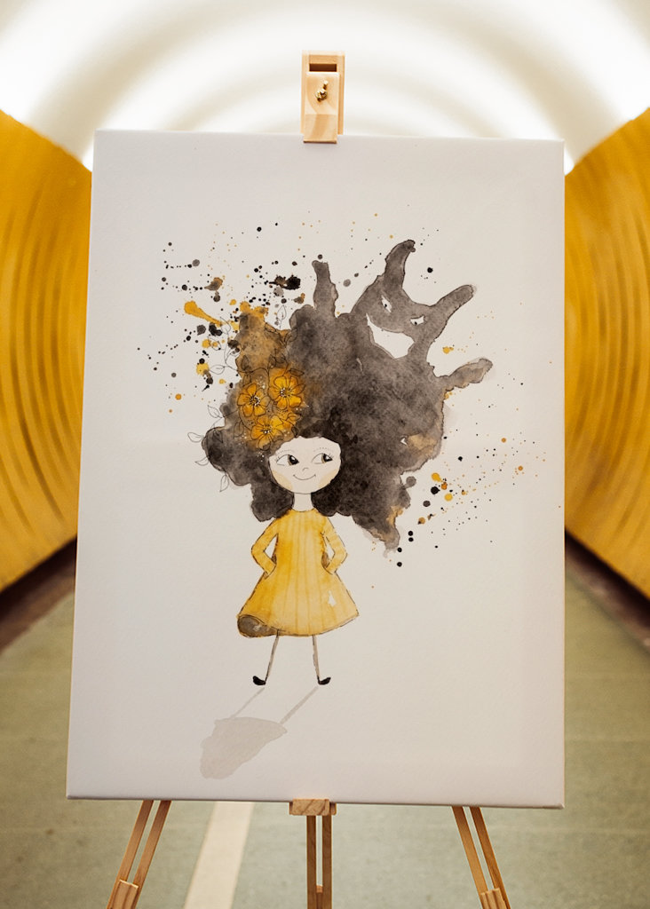 Příšera ve vlasech (žlutá)