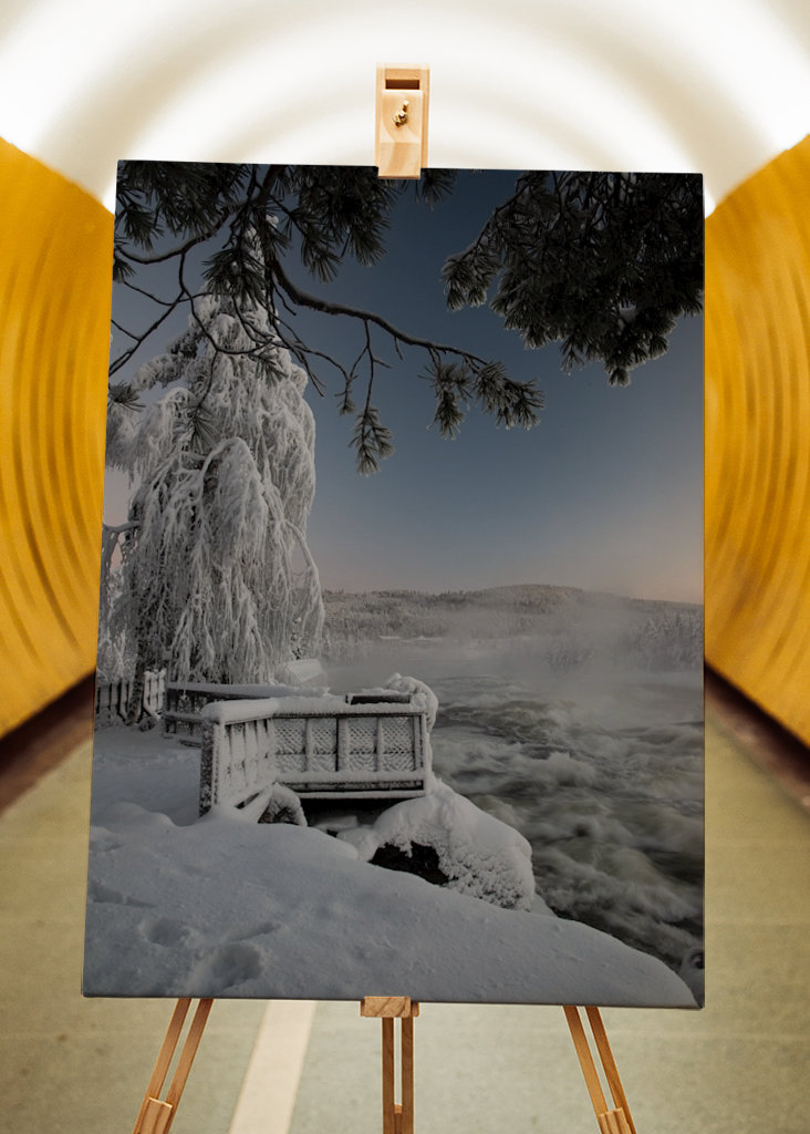 Storforsen during winter