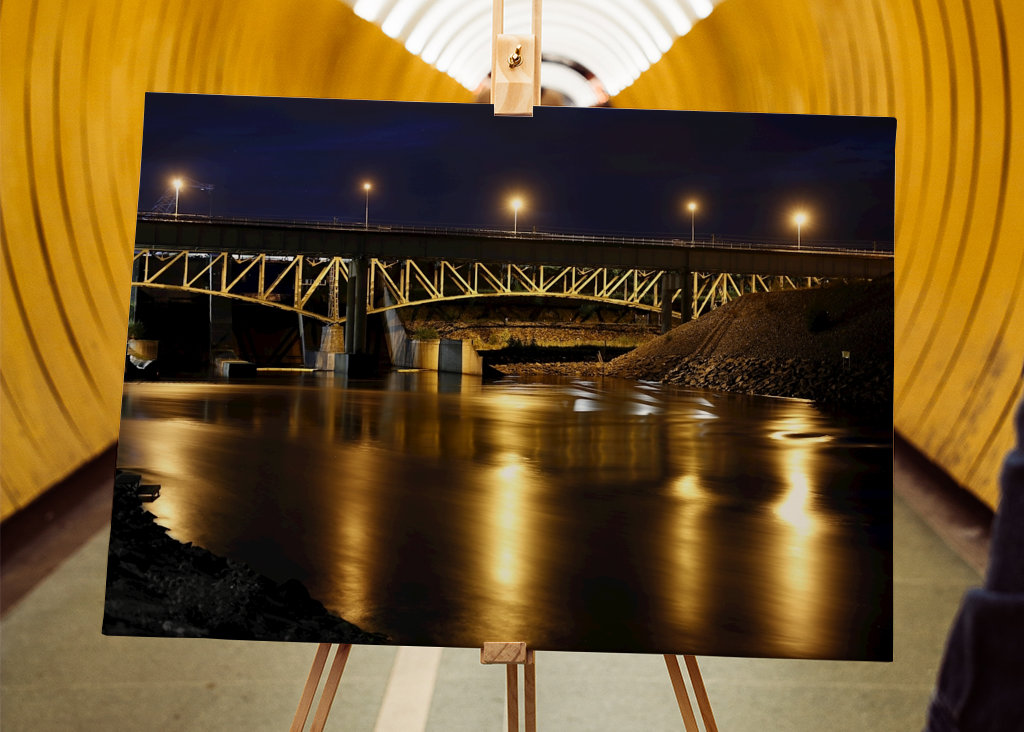 The bridge in Bergeforsen