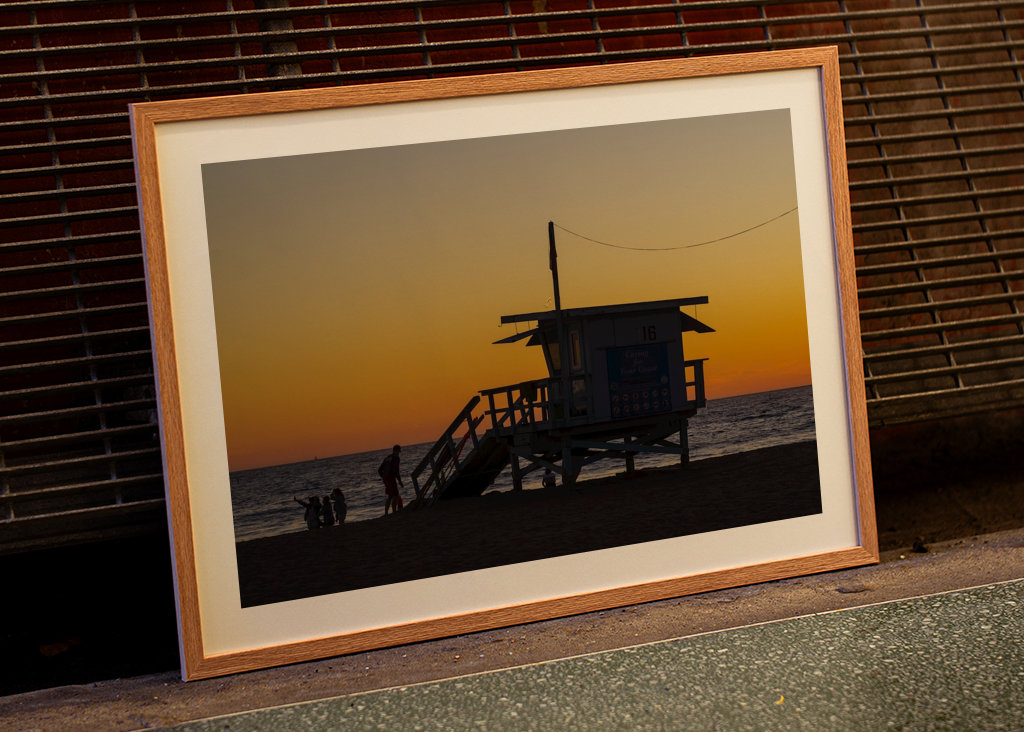 Lifeguard tower in Santa Monic