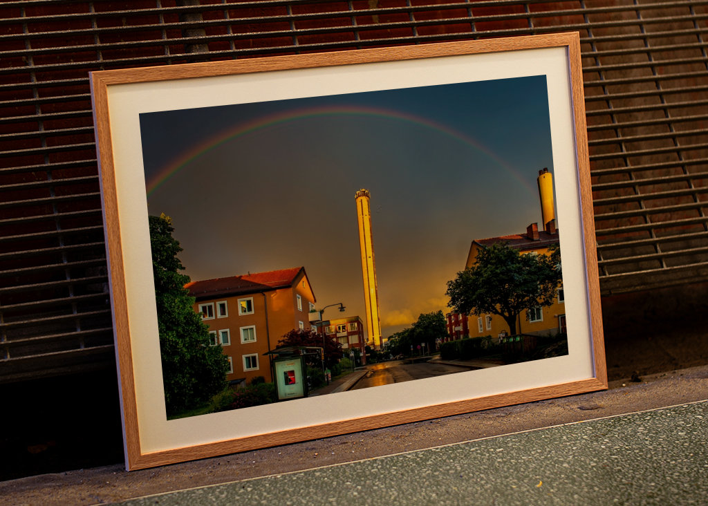 Der Regenbogen und die Schornsteine