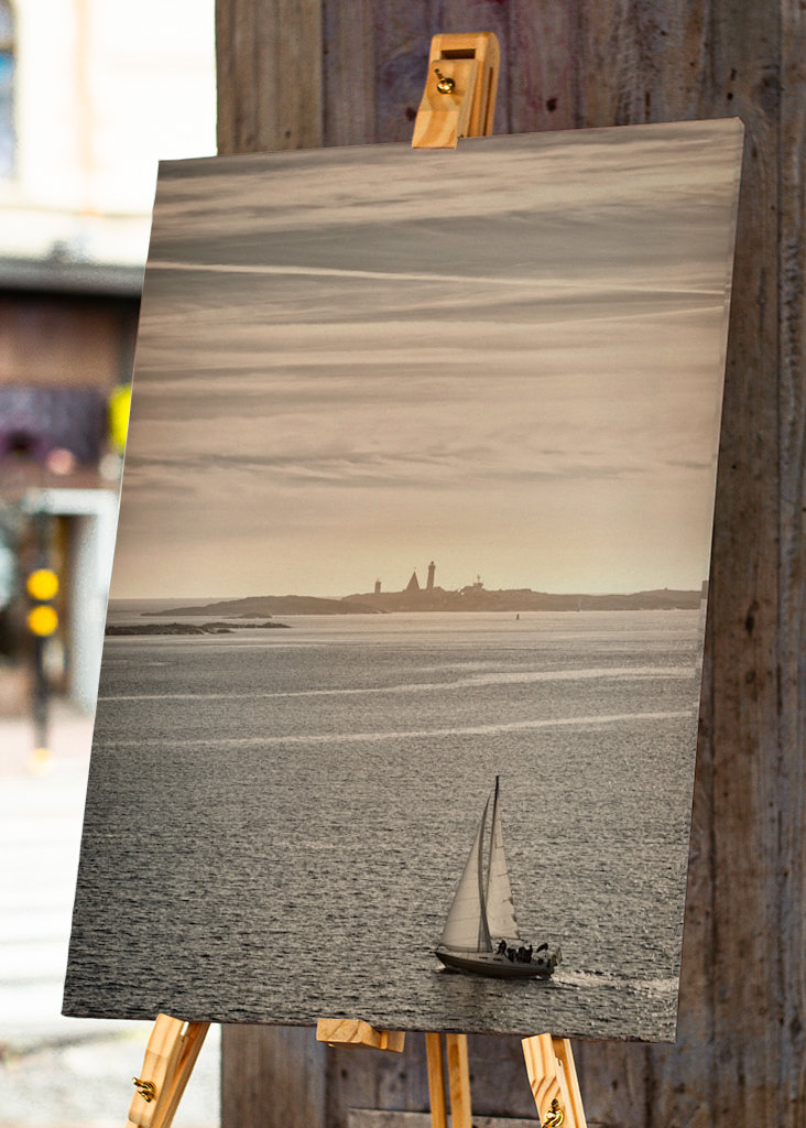 Żaglówka i latarnia morska Vinga