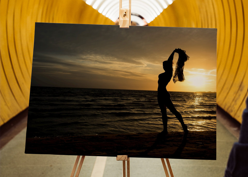 Silhouette au coucher du soleil