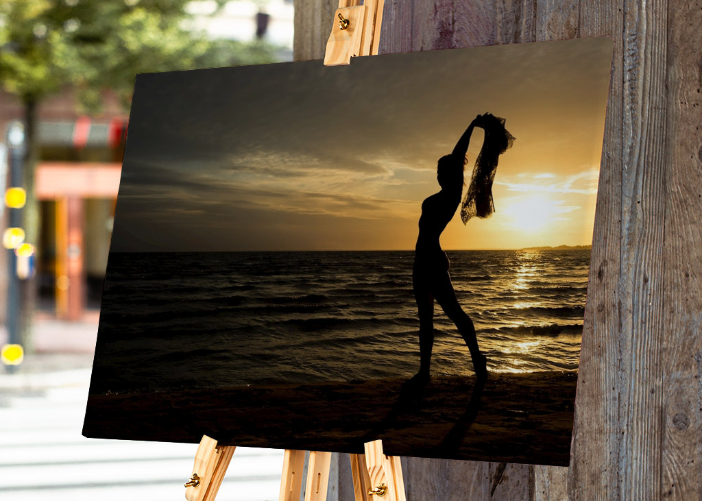 Silhouette au coucher du soleil