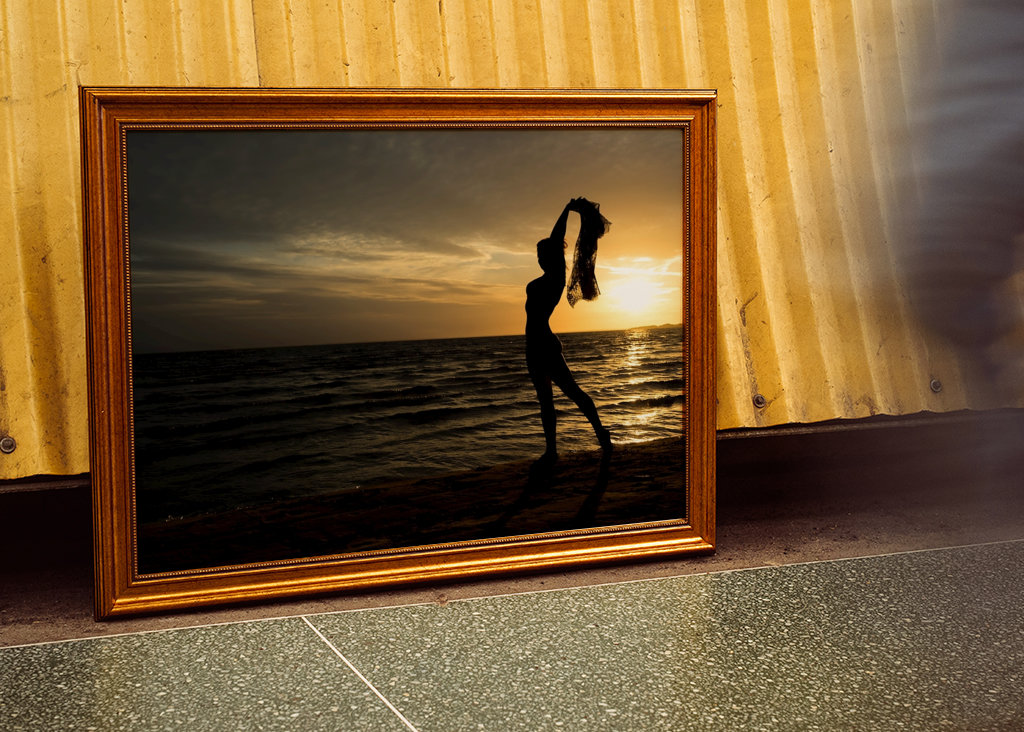 Silhouette au coucher du soleil