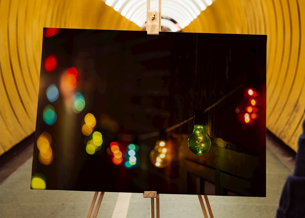 Boucle lumineuse colorée