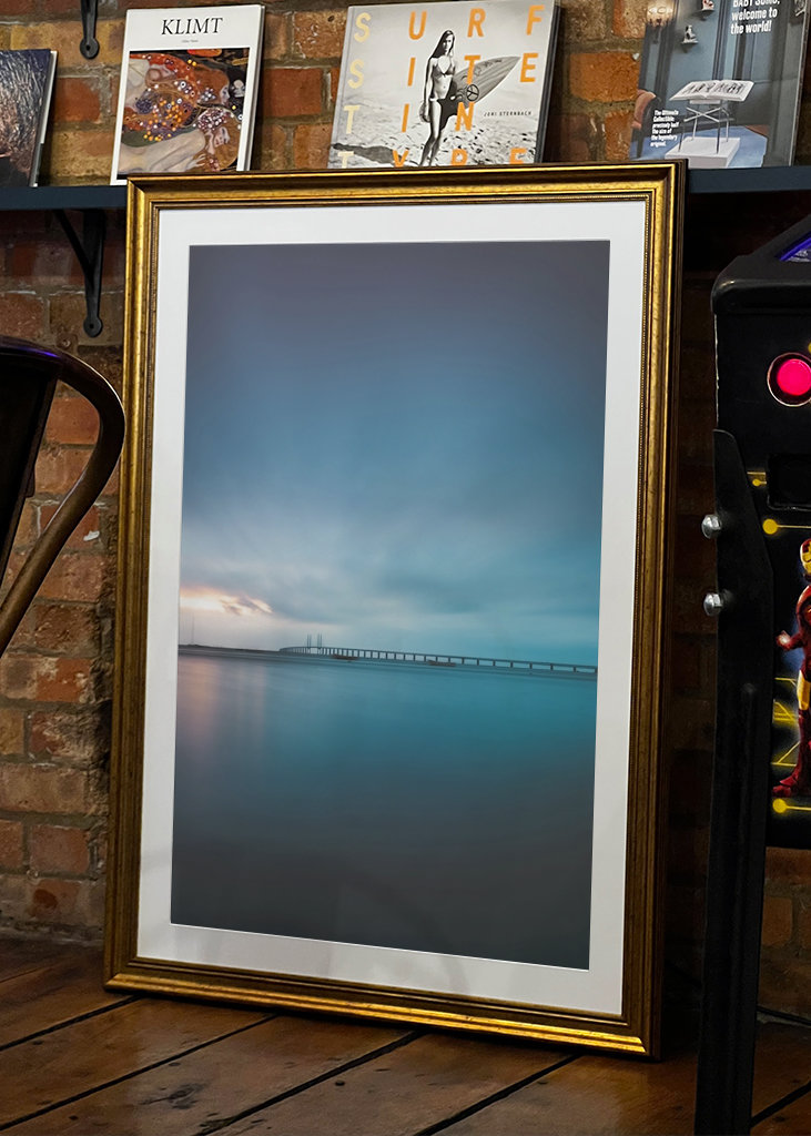Öresundbrücke bei Sonnenuntergang