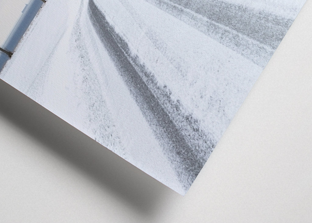 Snowy road towards the sea