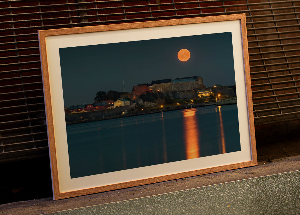 Festung Varberg und der Mond