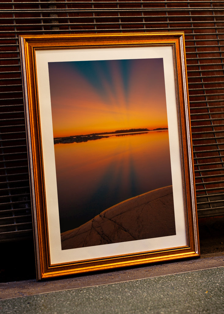 Abendliche Reflexion im Archipel