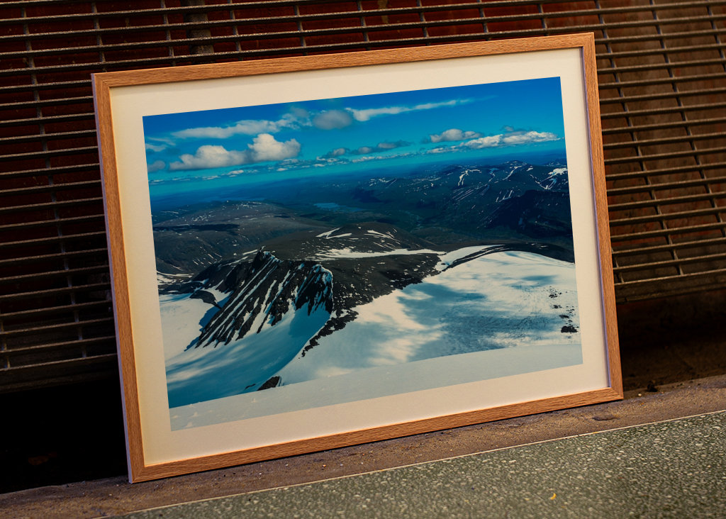 Utsikt från toppen kebnekaise
