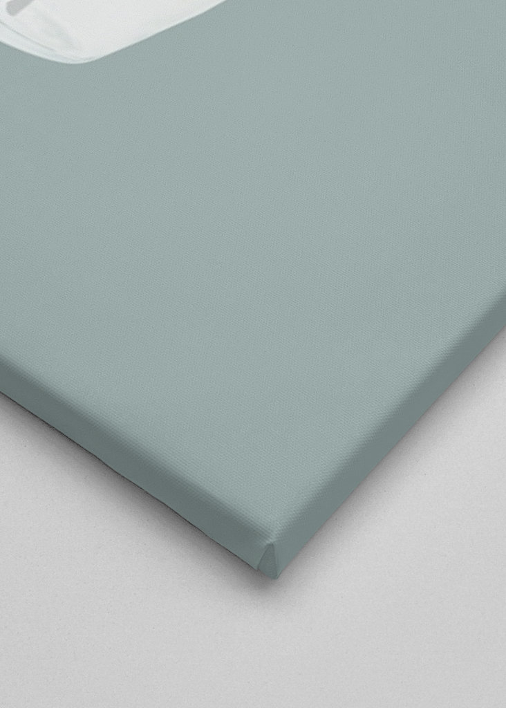 White vase with plant 