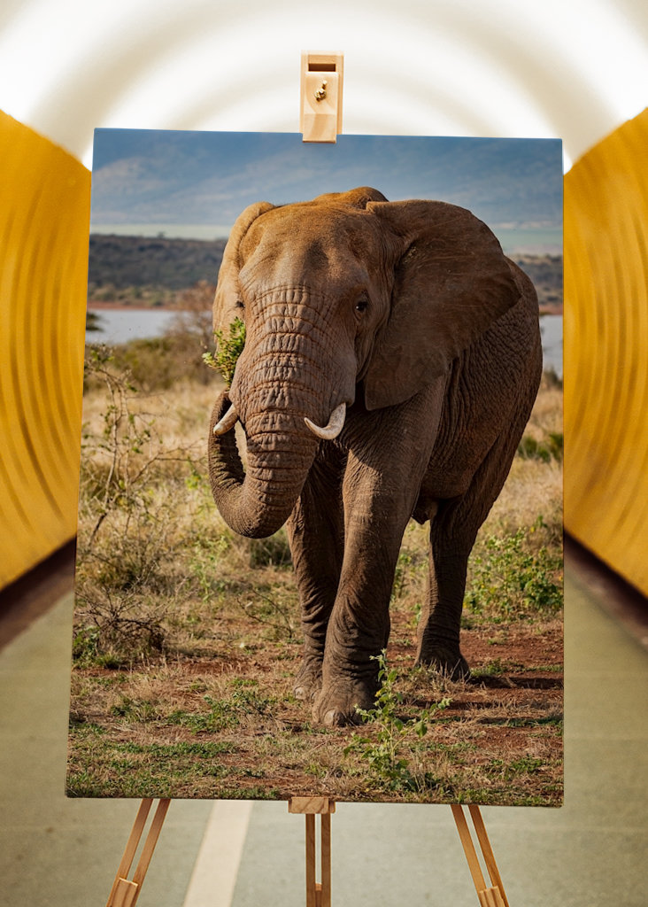 Portrett av ungelefant