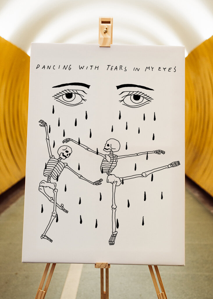 tanzen mit Tränen in den Augen