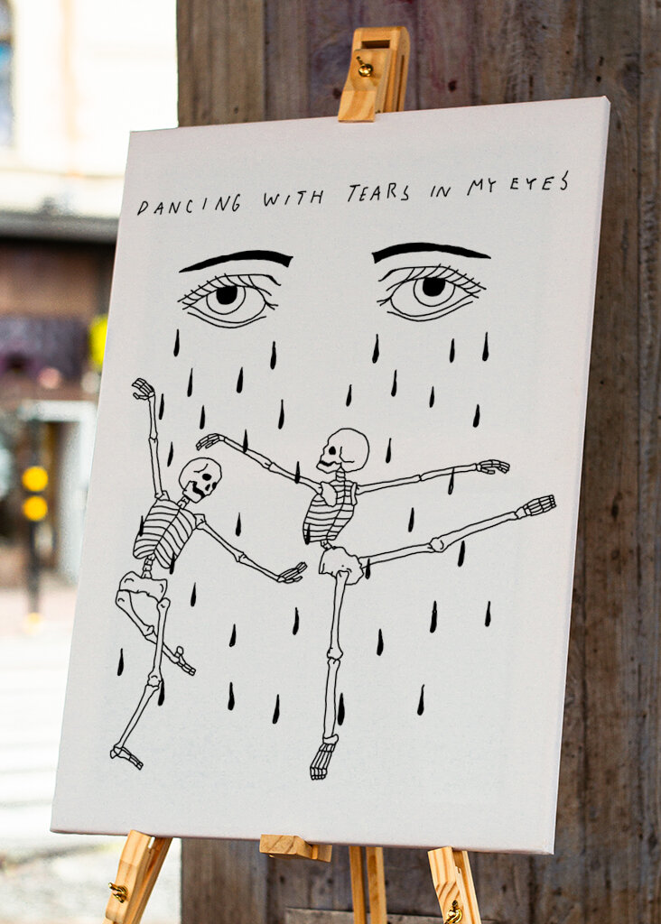 tanzen mit Tränen in den Augen