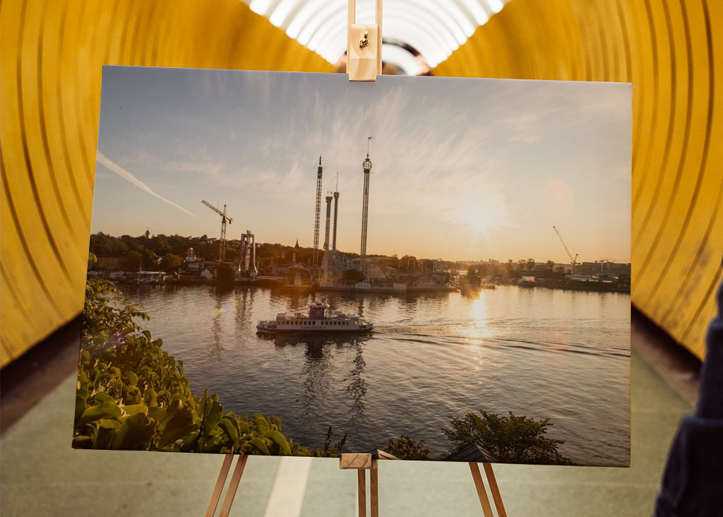 Východ slunce nad Djurgårdenem