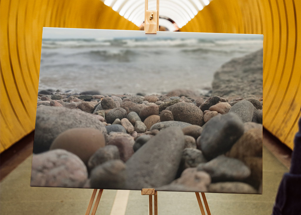 Rochers sur la plage 