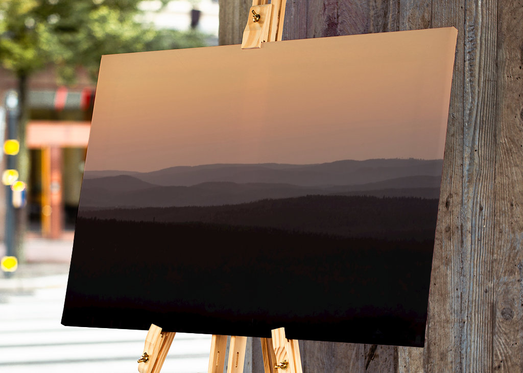 Sunset over the mountains.