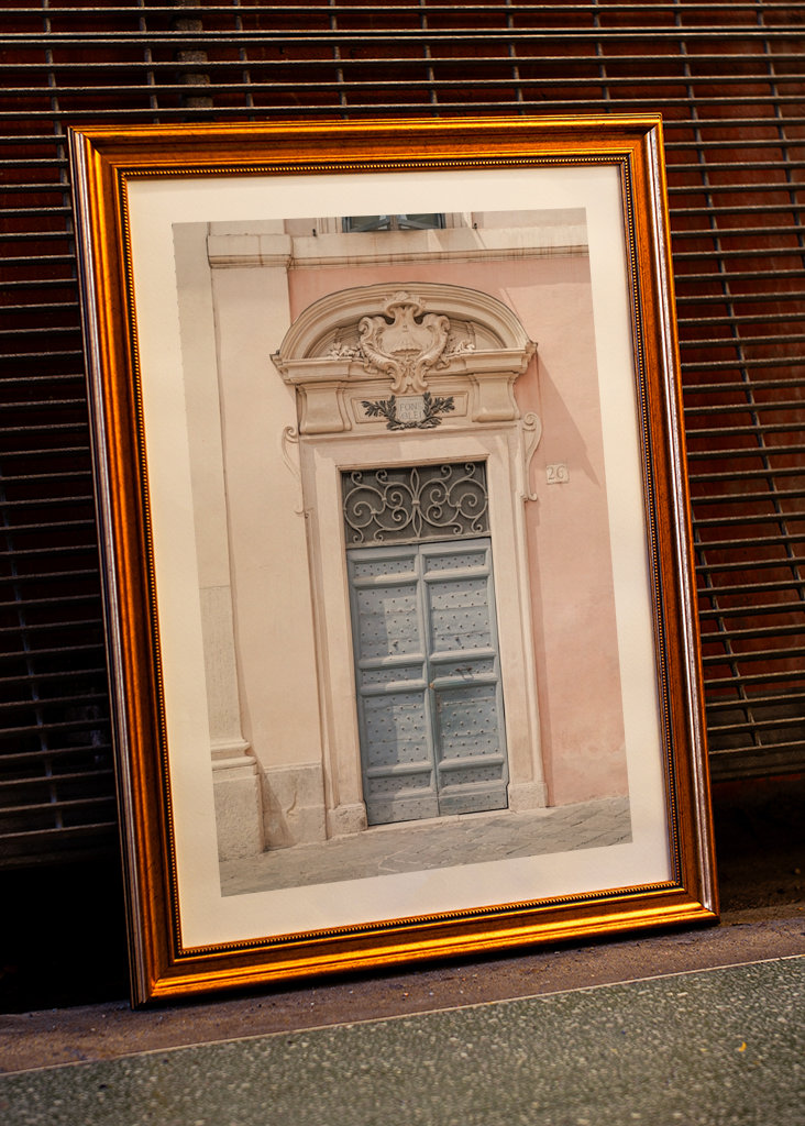Pastel Color Door In Rome