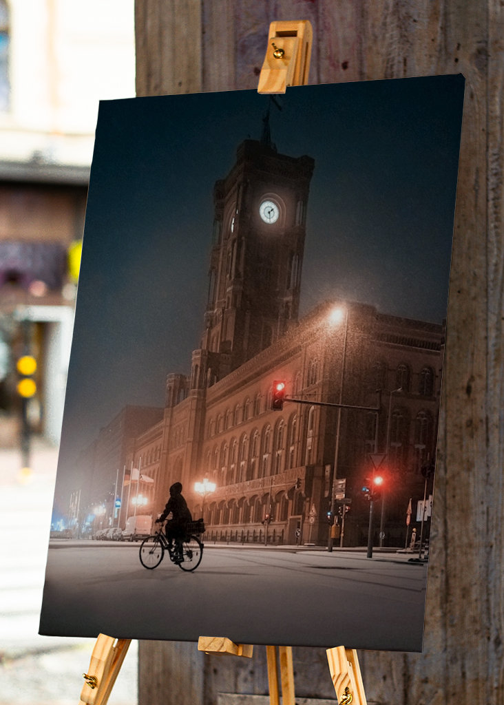 Schneenacht in Berlin