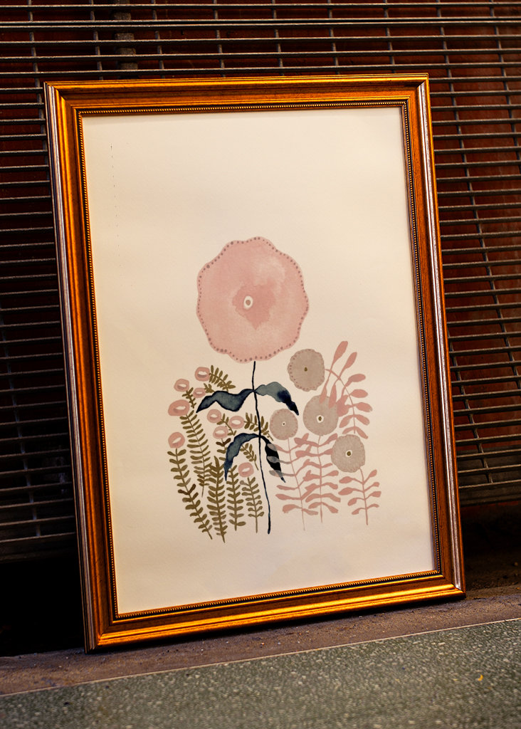 Akvarelové květiny 