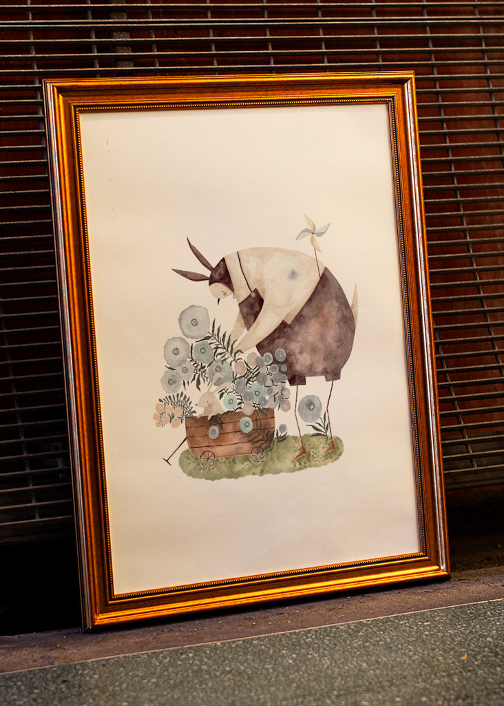 Nyúl és galamb tavasszal