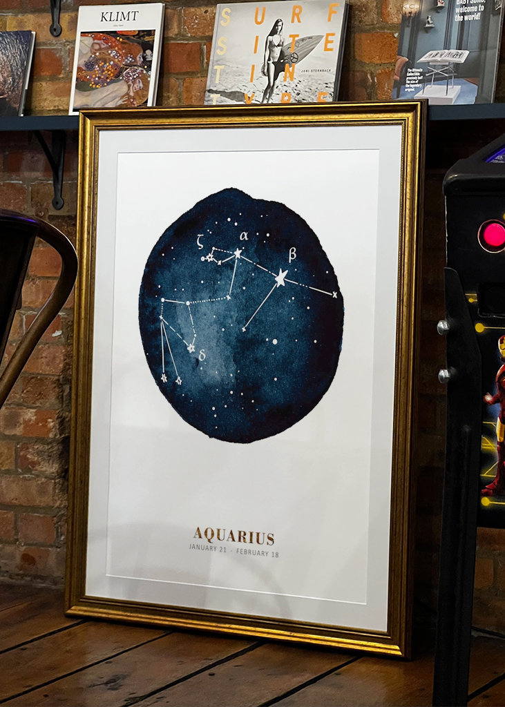 Aquarell Tierkreis - Wassermann