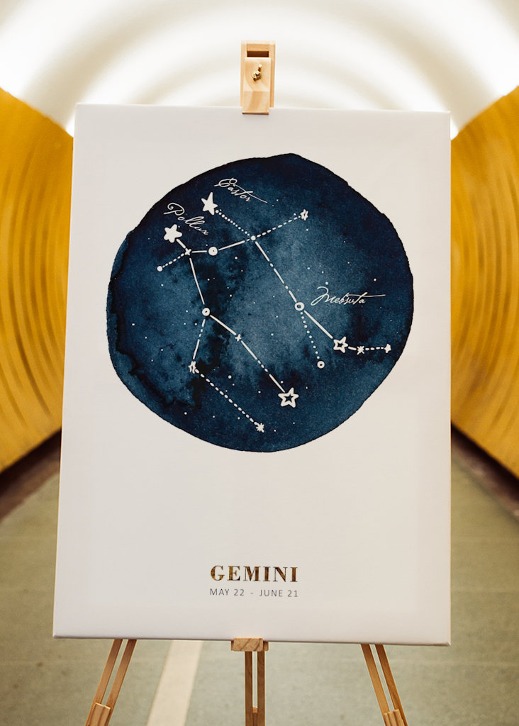 Aquarelle Zodiac - Gemini