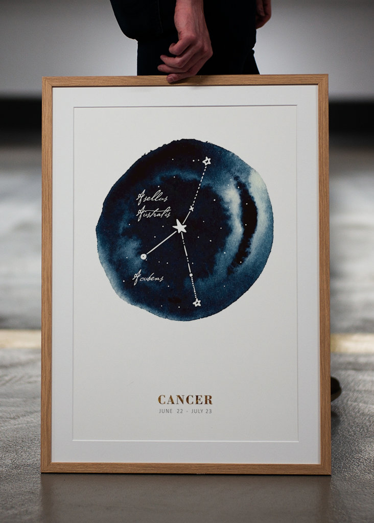 Akvarell Zodiac - Cancer