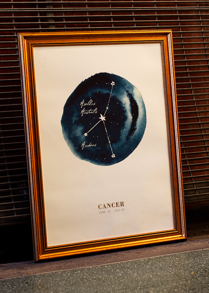 Akvarell Zodiac - Cancer