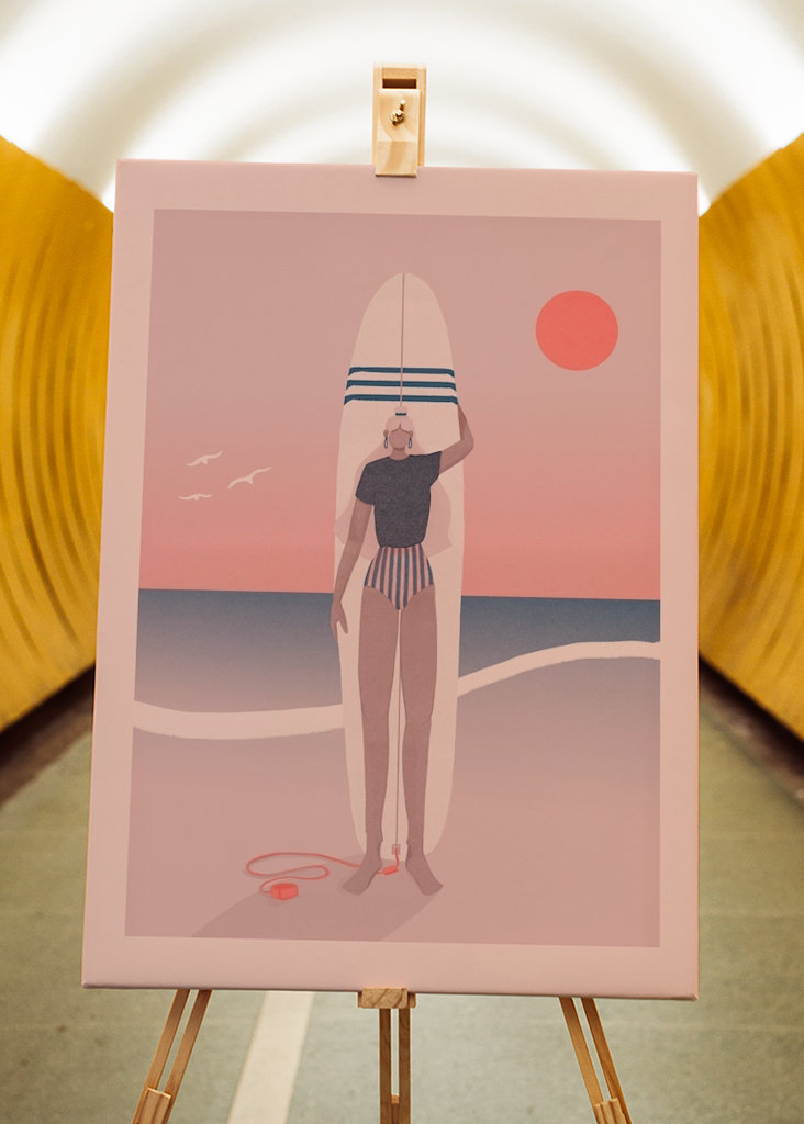 Červená obloha Modré moře