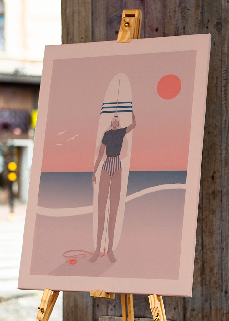 Červená obloha Modré moře