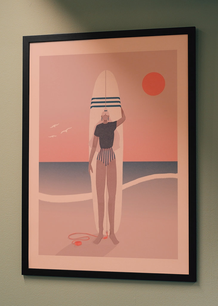 Červená obloha Modré moře