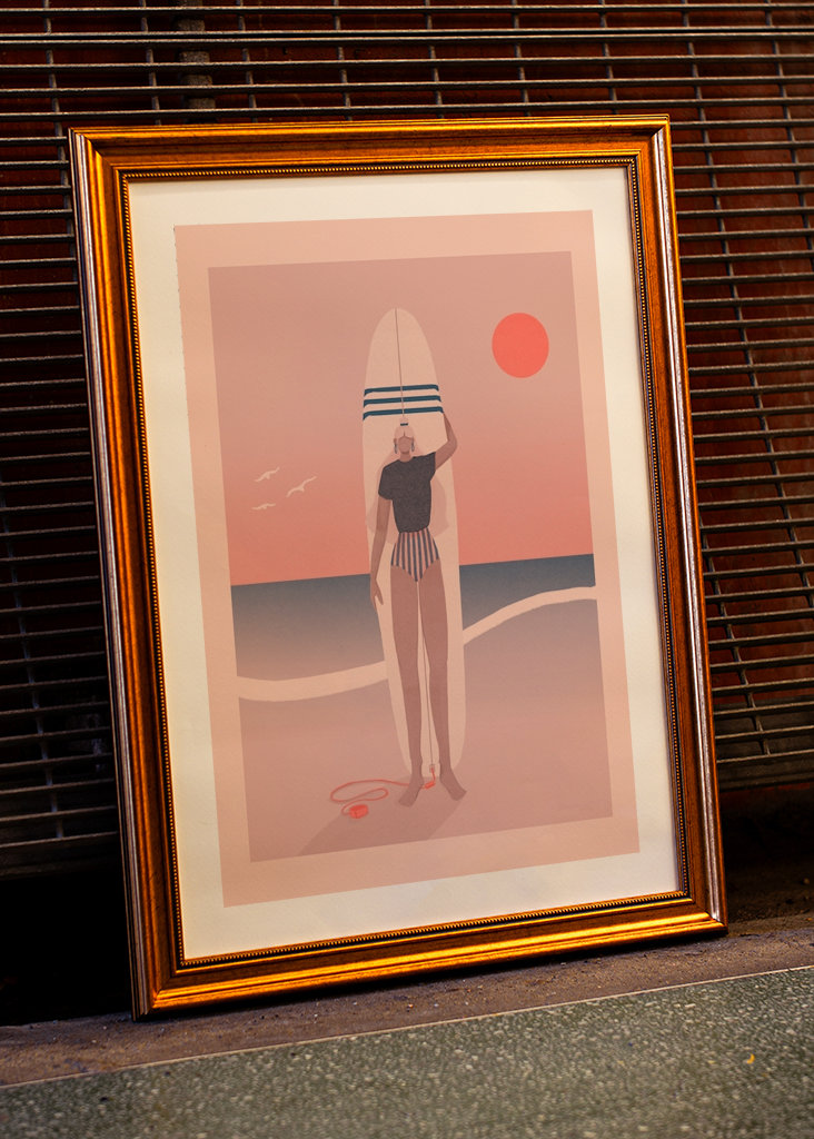 Červená obloha Modré moře