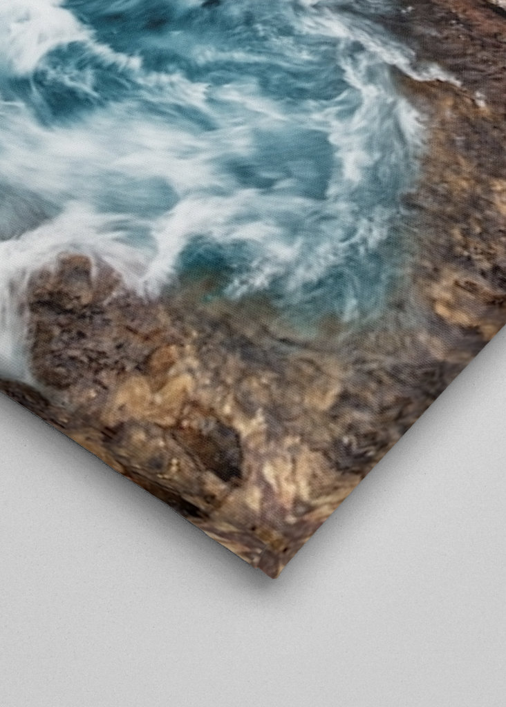 Wasserfall in Blautönen