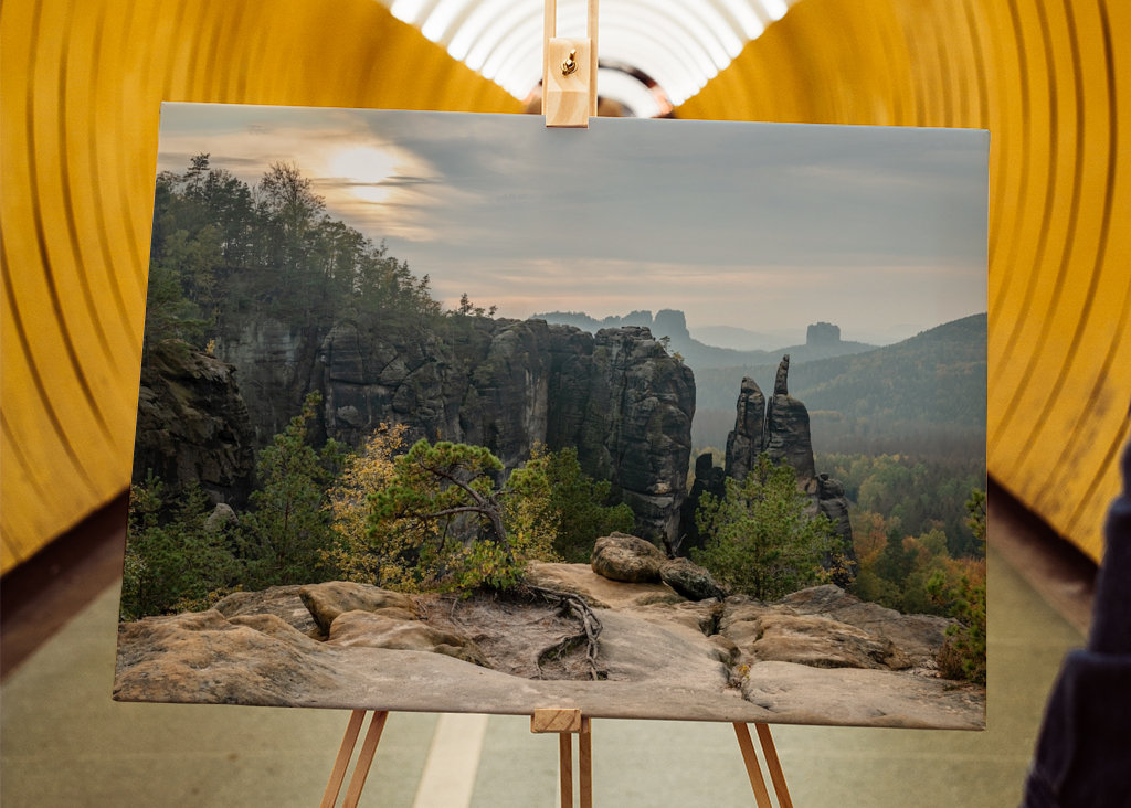 Elbsandsteingebirge Abendlicht