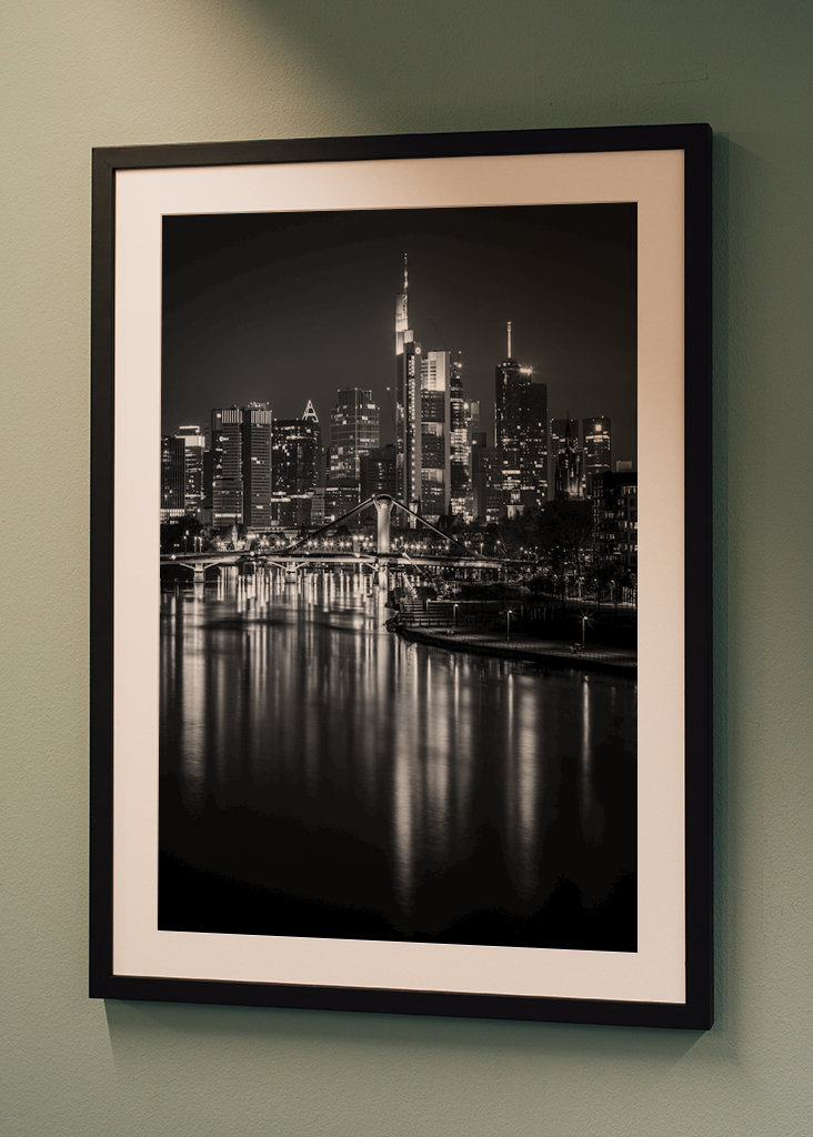Frankfurt Skyline B&W