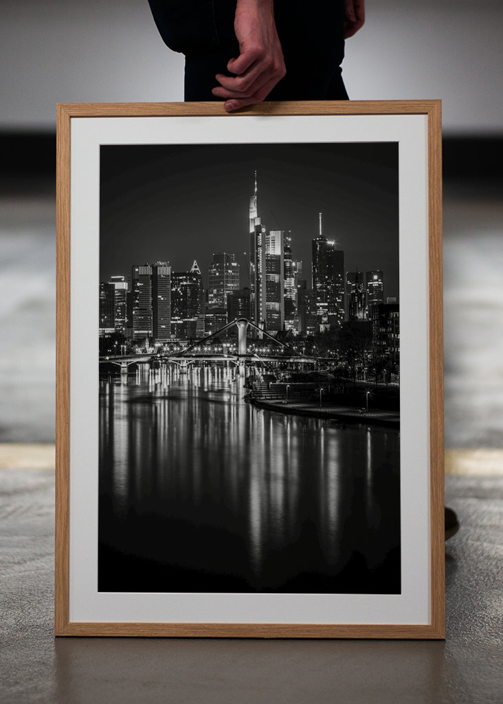 Frankfurt Skyline B&W