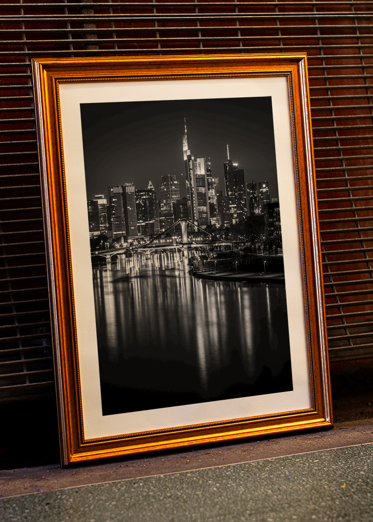Frankfurt Skyline B&W