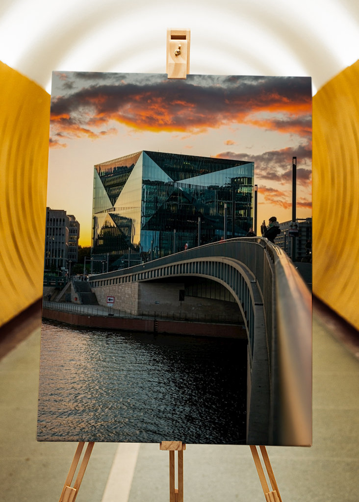 Sonnenuntergang Cube Berlin